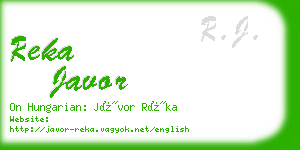 reka javor business card